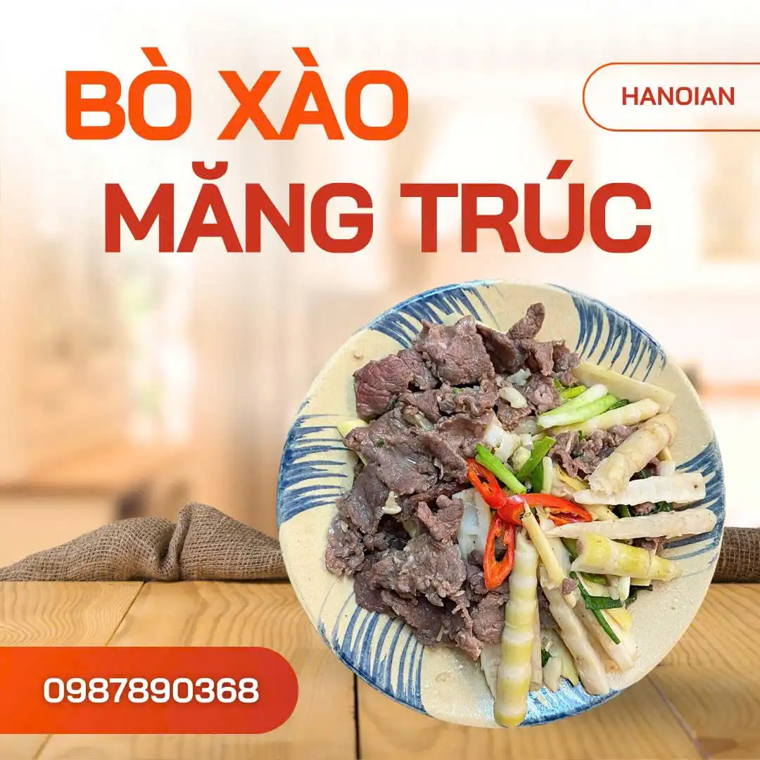 Hanoian Kitchen - Stir -fried beef with bamboo shoots: The taste of the mountains in the middle of the street